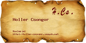 Holler Csongor névjegykártya